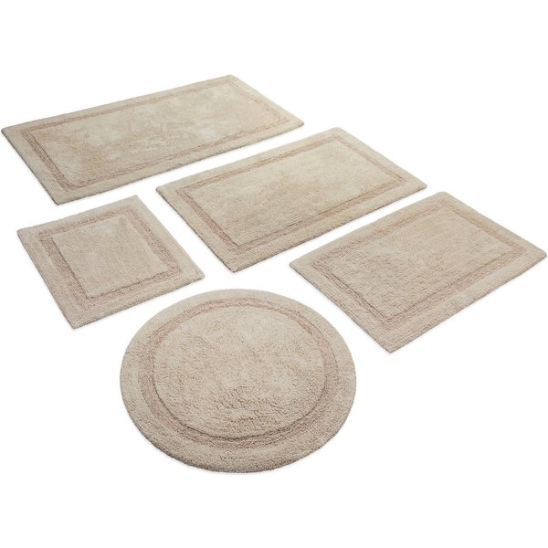 Wecon home Basics Badematte Knut, Höhe 20 mm, Baumwolle, rechteckig, waschbar, rutschfest, strapazierfähig, pflegeleicht, Bordüre, weich