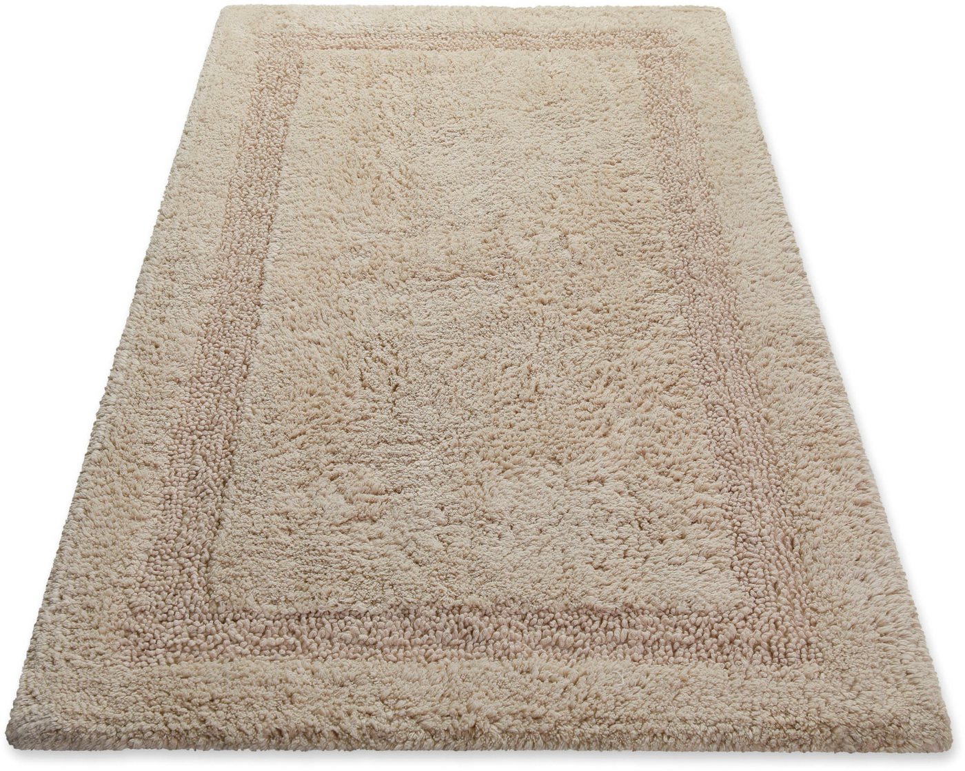 Wecon home Basics Badematte Knut, Höhe 20 mm, Baumwolle, rechteckig, waschbar, rutschfest, strapazierfähig, pflegeleicht, Bordüre, weich – Bild 3 von 5