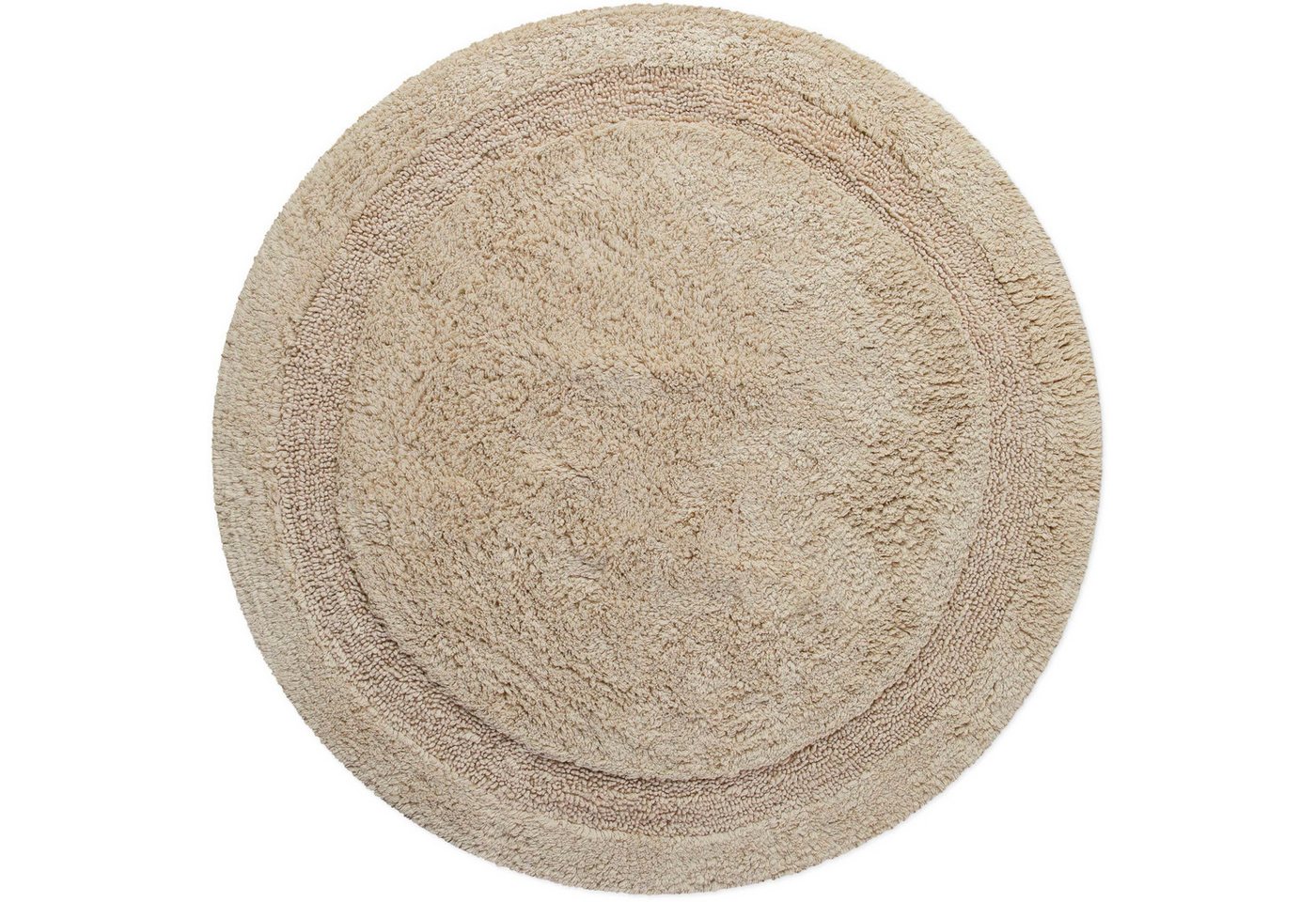 Wecon home Basics Badematte Knut, Höhe 20 mm, Baumwolle, rund, waschbar, rutschfest, strapazierfähig, pflegeleicht, Bordüre, weich – Bild 2 von 5