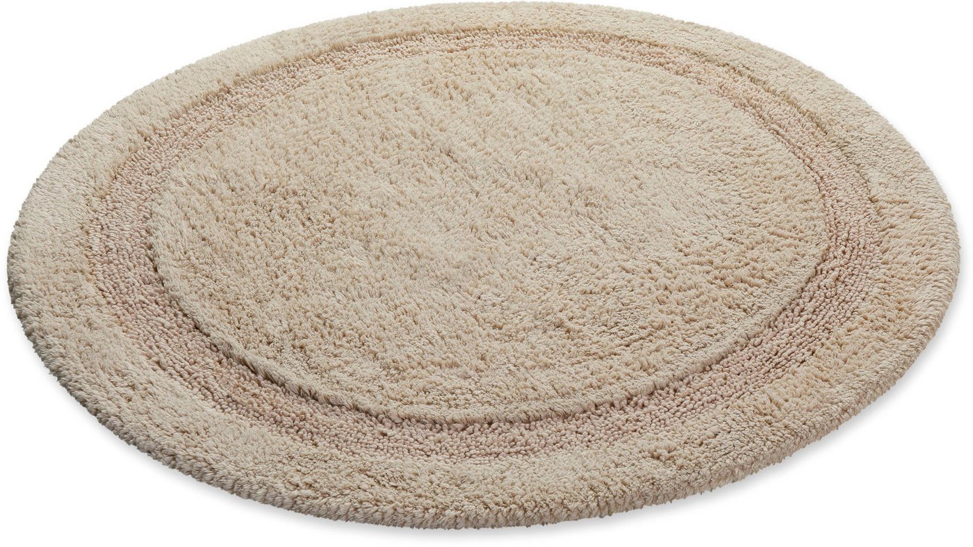 Wecon home Basics Badematte Knut, Höhe 20 mm, Baumwolle, rund, waschbar, rutschfest, strapazierfähig, pflegeleicht, Bordüre, weich – Bild 3 von 5