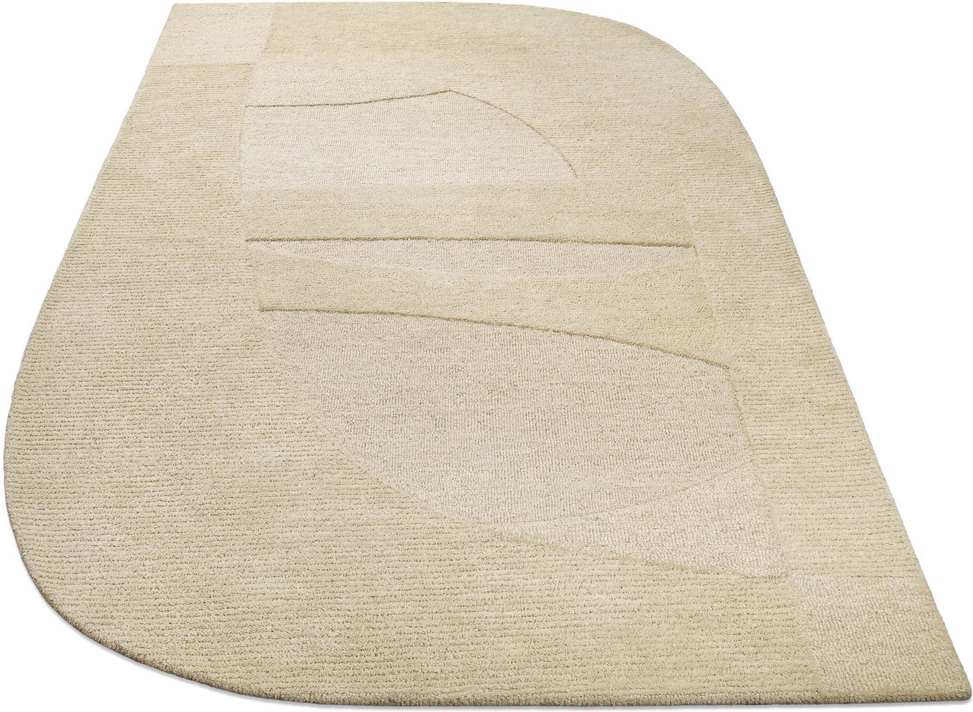 Wecon home Teppich Dodo, rechteckig, Höhe: 10 mm, Wollteppich, asymmetrisch, hochwertig, handgetuftet, robust, modern – Bild 3 von 5