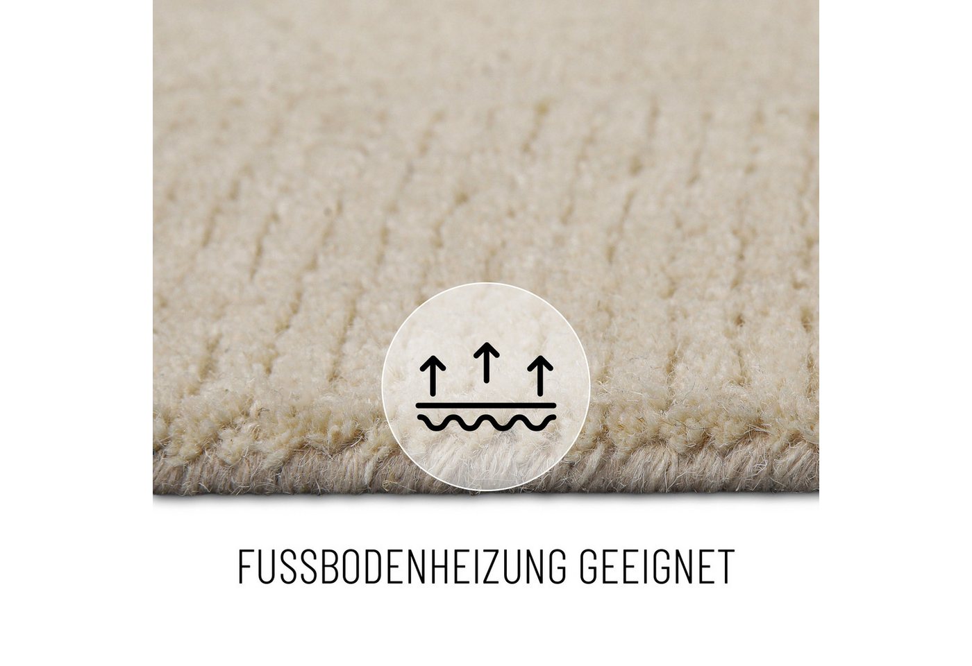 Wecon home Teppich Dodo, rechteckig, Höhe: 10 mm, Wollteppich, asymmetrisch, hochwertig, handgetuftet, robust, modern – Bild 5 von 5
