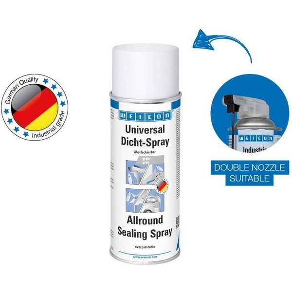 WEICON Dichtstoff Universal Dicht-Spray, sprühbarer Kunststoff zum Abdichten, gebrauchsfertig, (Dose), Überlackierbar, Für Innen- und Außenbereiche