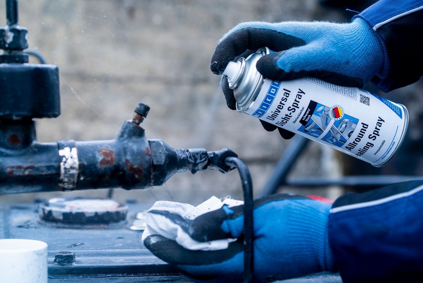 WEICON Dichtstoff Universal Dicht-Spray, sprühbarer Kunststoff zum Abdichten, gebrauchsfertig, (Dose), Überlackierbar, Für Innen- und Außenbereiche – Bild 2 von 5