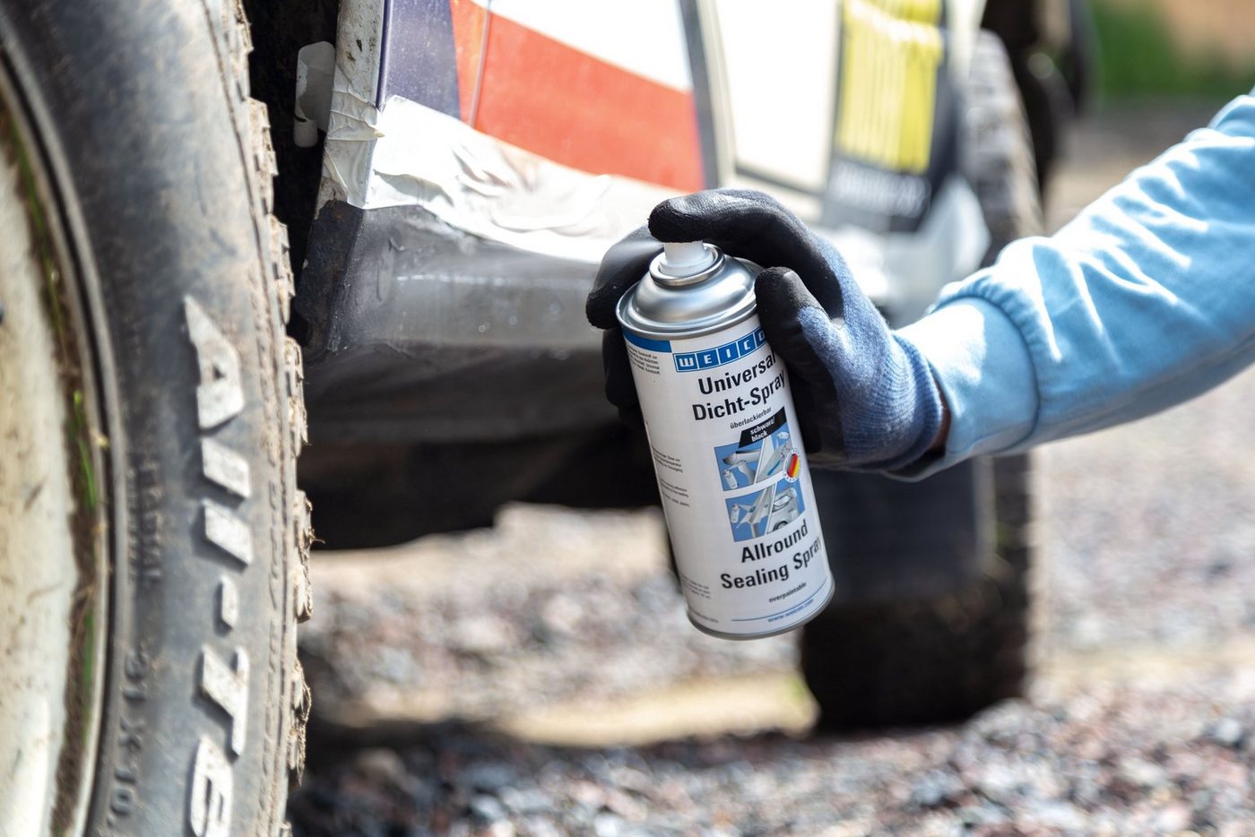WEICON Dichtstoff Universal Dicht-Spray, sprühbarer Kunststoff zum Abdichten, gebrauchsfertig, (Dose), Überlackierbar, Für Innen- und Außenbereiche – Bild 4 von 5