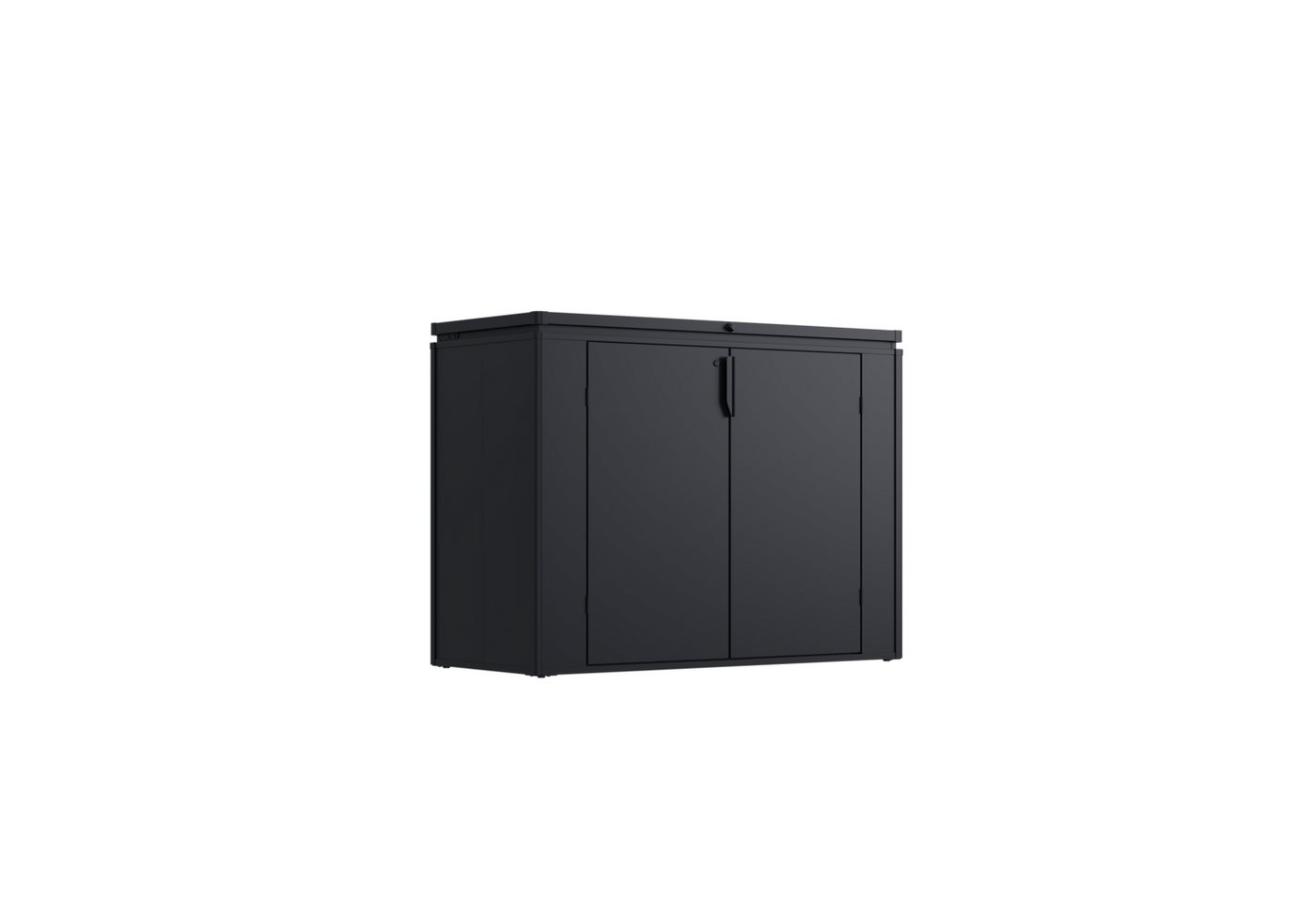Weide Gartenbox Aufbewahrungsbox 1340 L Anthrazit aus verzinktem Stahl wetterfest – Bild 2 von 4