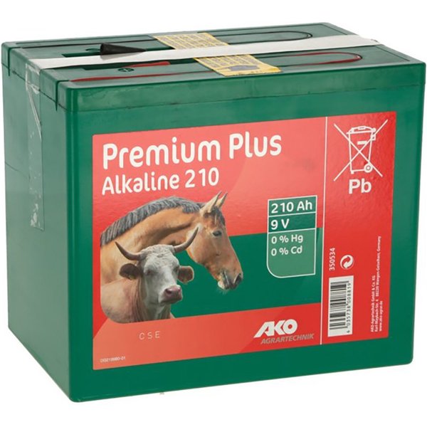 Kerbl Weidenzaun Kerbl AKO Batterie Alkaline 9V, 210 AH, 350534