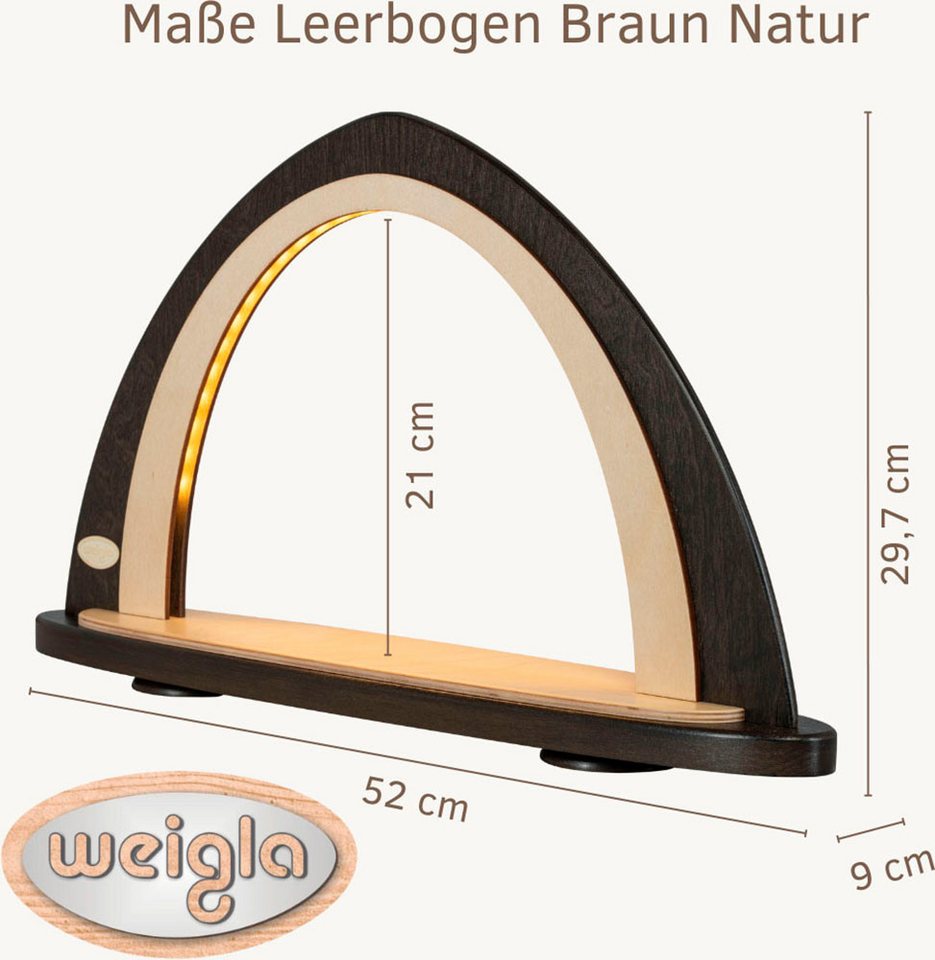 Weigla LED Schwibbogen Weihnachtsdeko, Made in Germany (1-tlg), Leerbogen zum Selbstbestücken – Bild 2 von 5