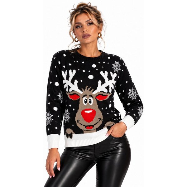 Worldclassca Weihnachtspullover Worldclassca Weihnachts Pullover Merry Christmas Sweater Xmas Rentier Neue Kollektion - Stilvolle und gemütliche Strickmode für 