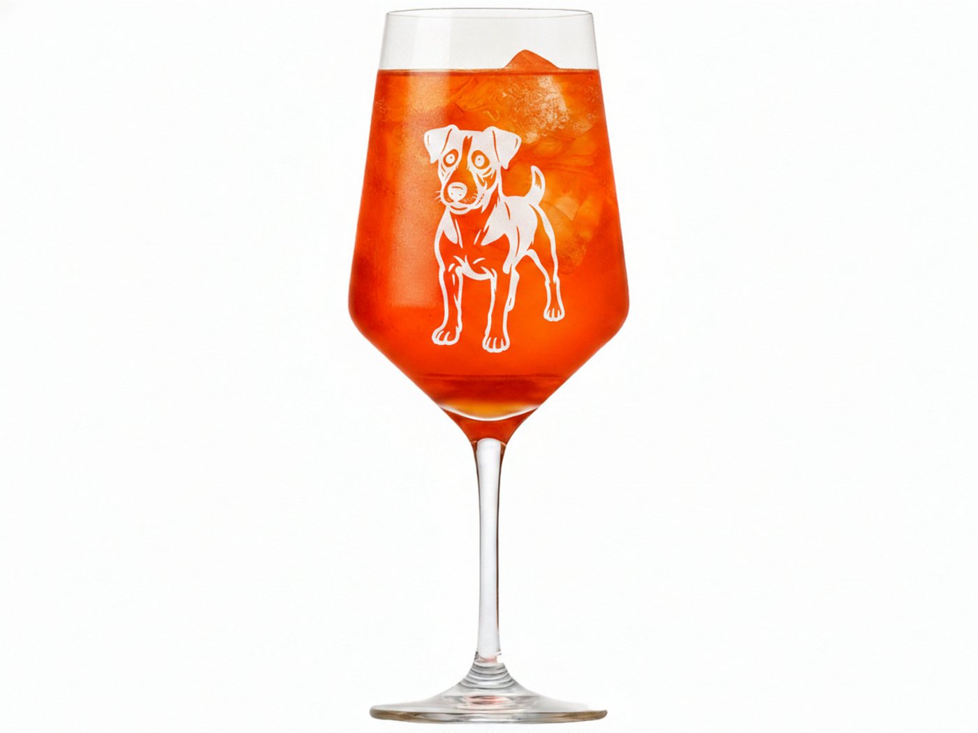 eXODA Weinglas Exoda Weinglas Jack Russel mit Gravur spülmaschinenfest, 1-tlg., Glas, Hund mit Leine – Bild 5 von 5