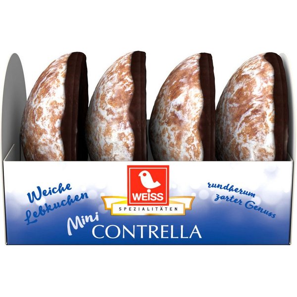 WEISS Süßigkeit, Weiss Mini Contrella weiche Lebkuchen mit Schokoladen Genuss 50g