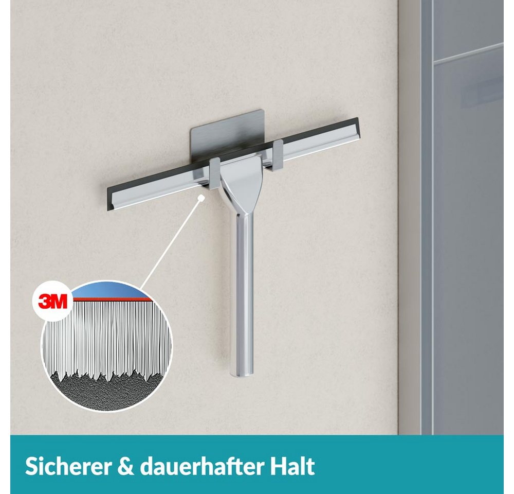 WEISSENSTEIN Duschabzieher ohne Bohren Abzieher – Bild 3 von 5