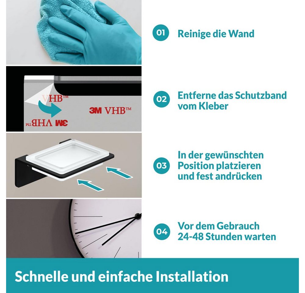 WEISSENSTEIN Seifenablage ohne Bohren Schale – Bild 4 von 5