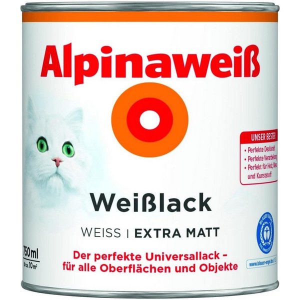 Alpina Weißlack ALPINA Weißlack, extra matt, 750ml
