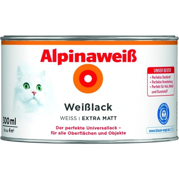 Alpina Weißlack ALPINA Weißlack, extramatt, 300ml