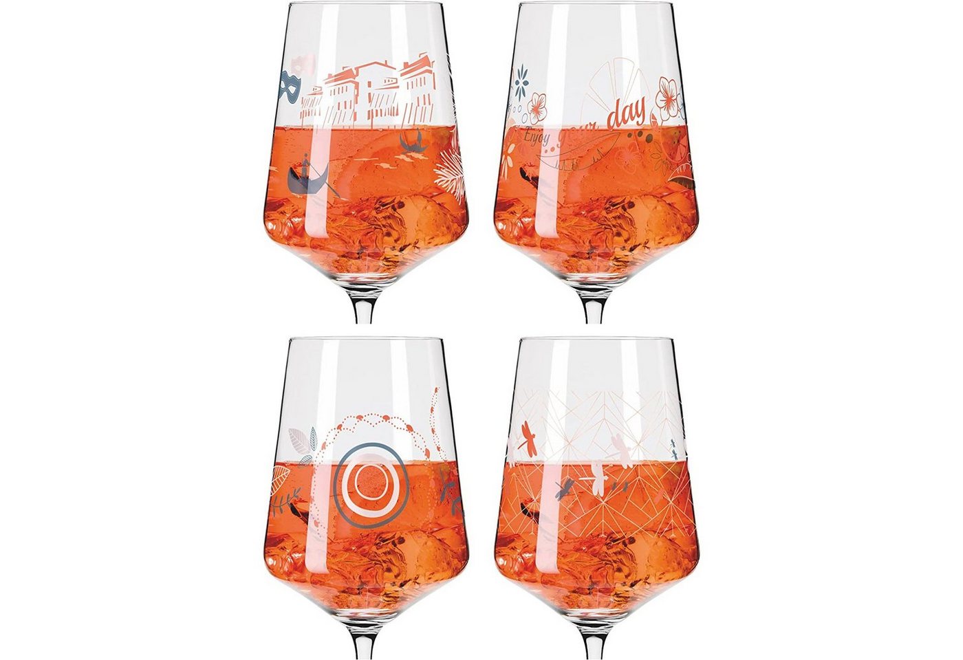 Ritzenhoff Weißweinglas Ritzenhoff Aperitifgläser Aperizzo 4er Set Sommerrausch – Bild 3 von 5
