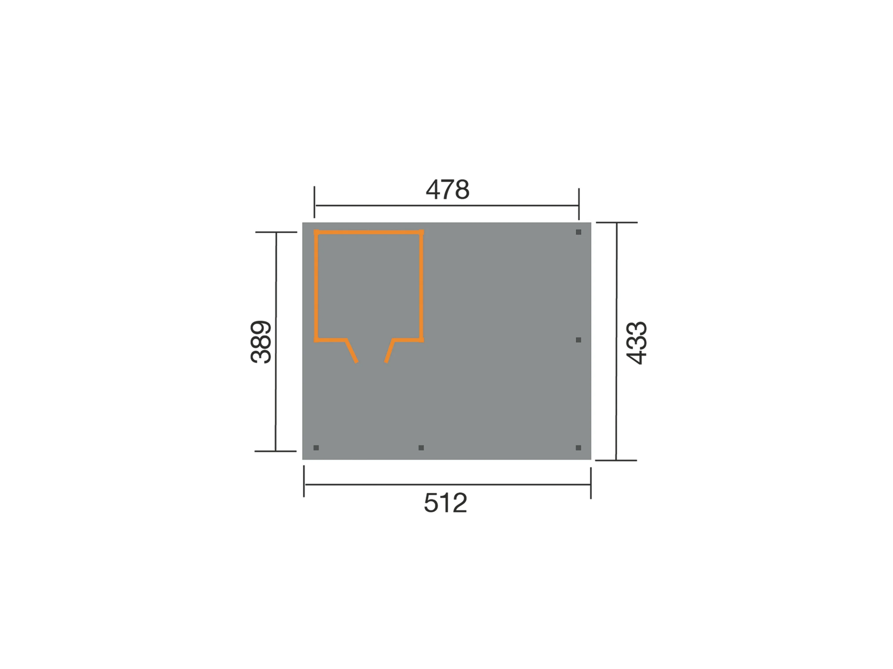 WEKA Carport »607«, mit Geräteraum – Bild 3 von 3