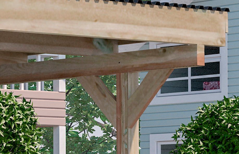 weka Doppelcarport 616 A, BxT: 500x500 cm, 217 cm Einfahrtshöhe, mit Rundbogen wahlweise links- oder rechts montierbar – Bild 3 von 4
