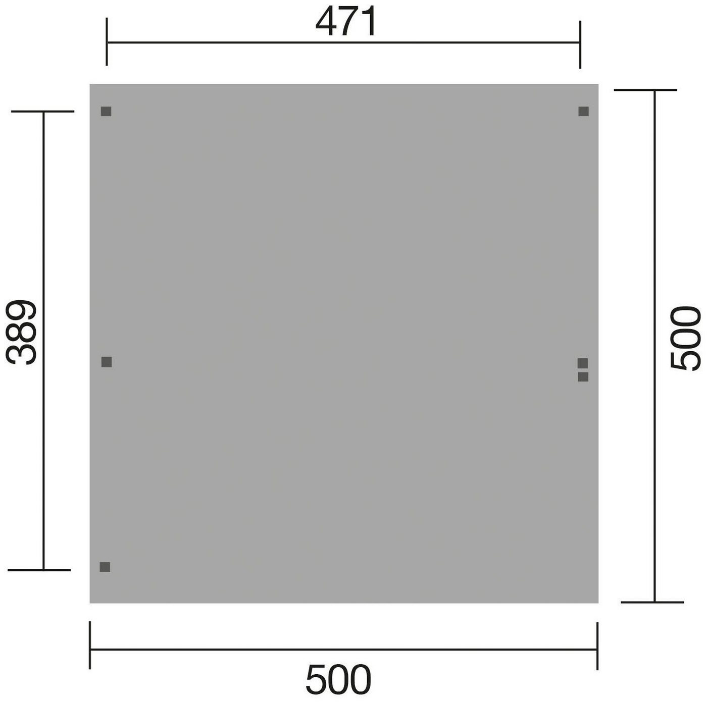 weka Doppelcarport 616 A, BxT: 500x500 cm, 217 cm Einfahrtshöhe, mit Rundbogen wahlweise links- oder rechts montierbar – Bild 4 von 4