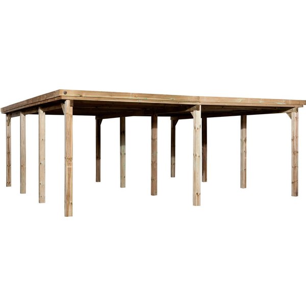 weka Doppelcarport 618 Gr.2, BxT: 603x612 cm, 215 cm Einfahrtshöhe