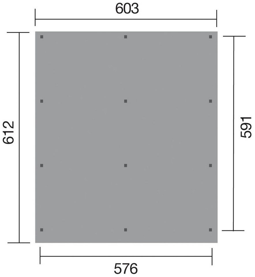 weka Doppelcarport 618 Gr.2, BxT: 603x612 cm, 215 cm Einfahrtshöhe – Bild 3 von 3