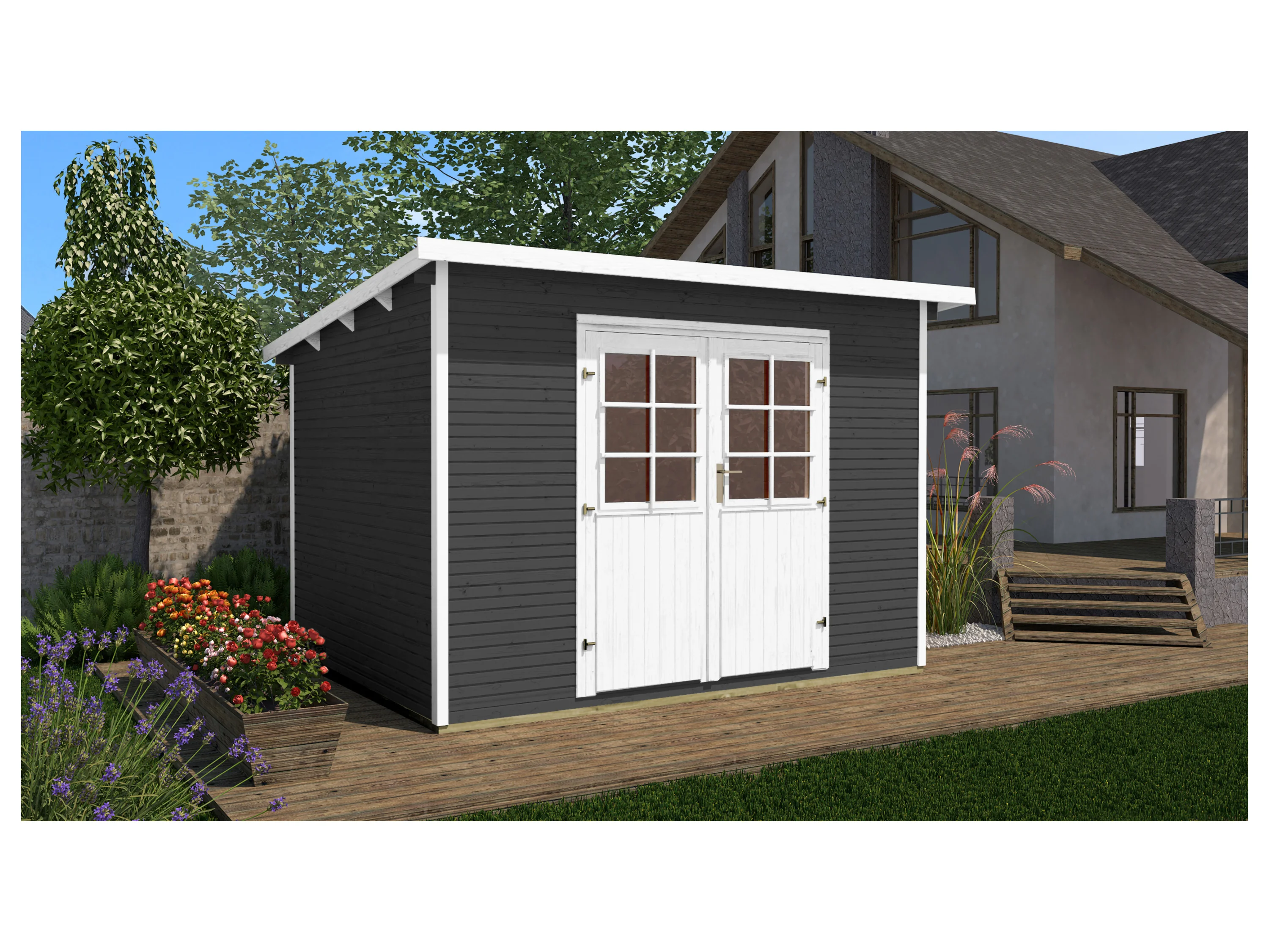 WEKA Gartenhaus »219« (2, Anthrazit) – Bild 2 von 3