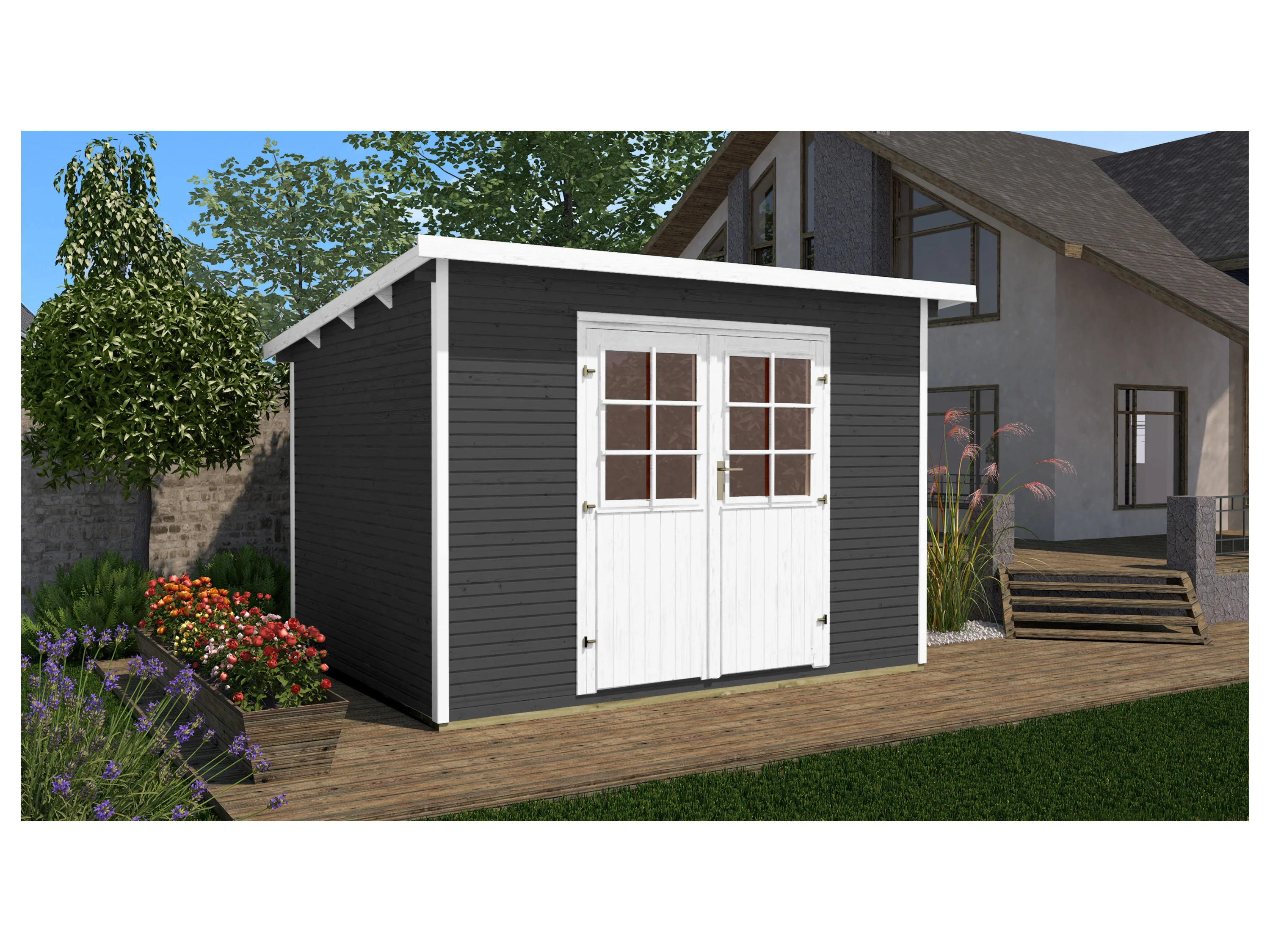 WEKA Gartenhaus »219« (3, Anthrazit) – Bild 2 von 3
