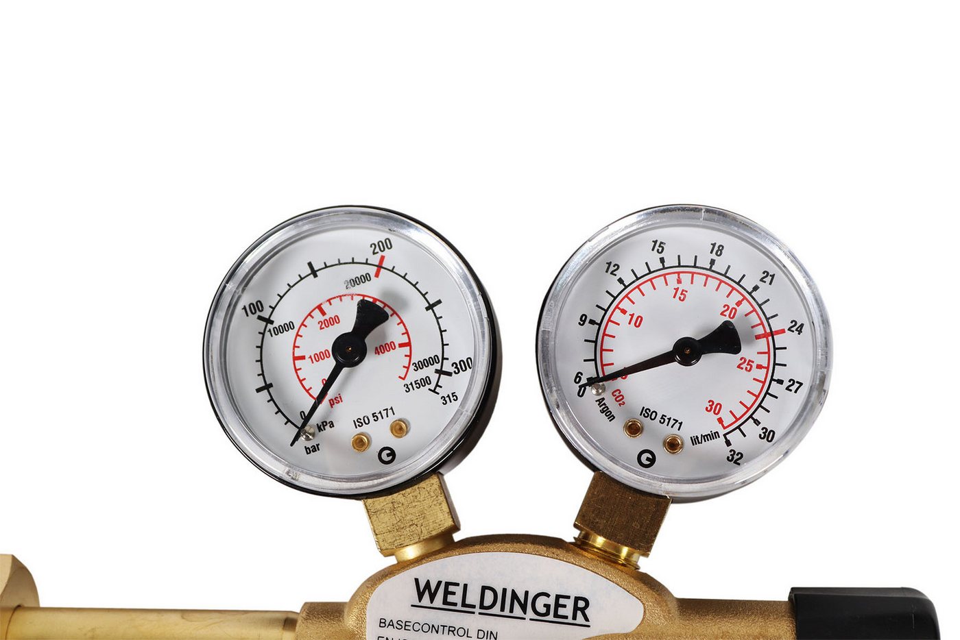 WELDINGER Druckminderer PRO Druckminderer Messing für Schutzgas Argon-/ CO2-Mehrwegflaschen – Bild 3 von 5