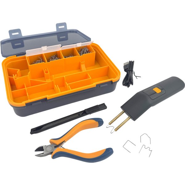 WELDINGER Elektroschweißgerät Akku-Kunststoffschweißgerät KSG-1 550°C Zubehör Transportbox (USB-C), schnelle Aufheizzeit