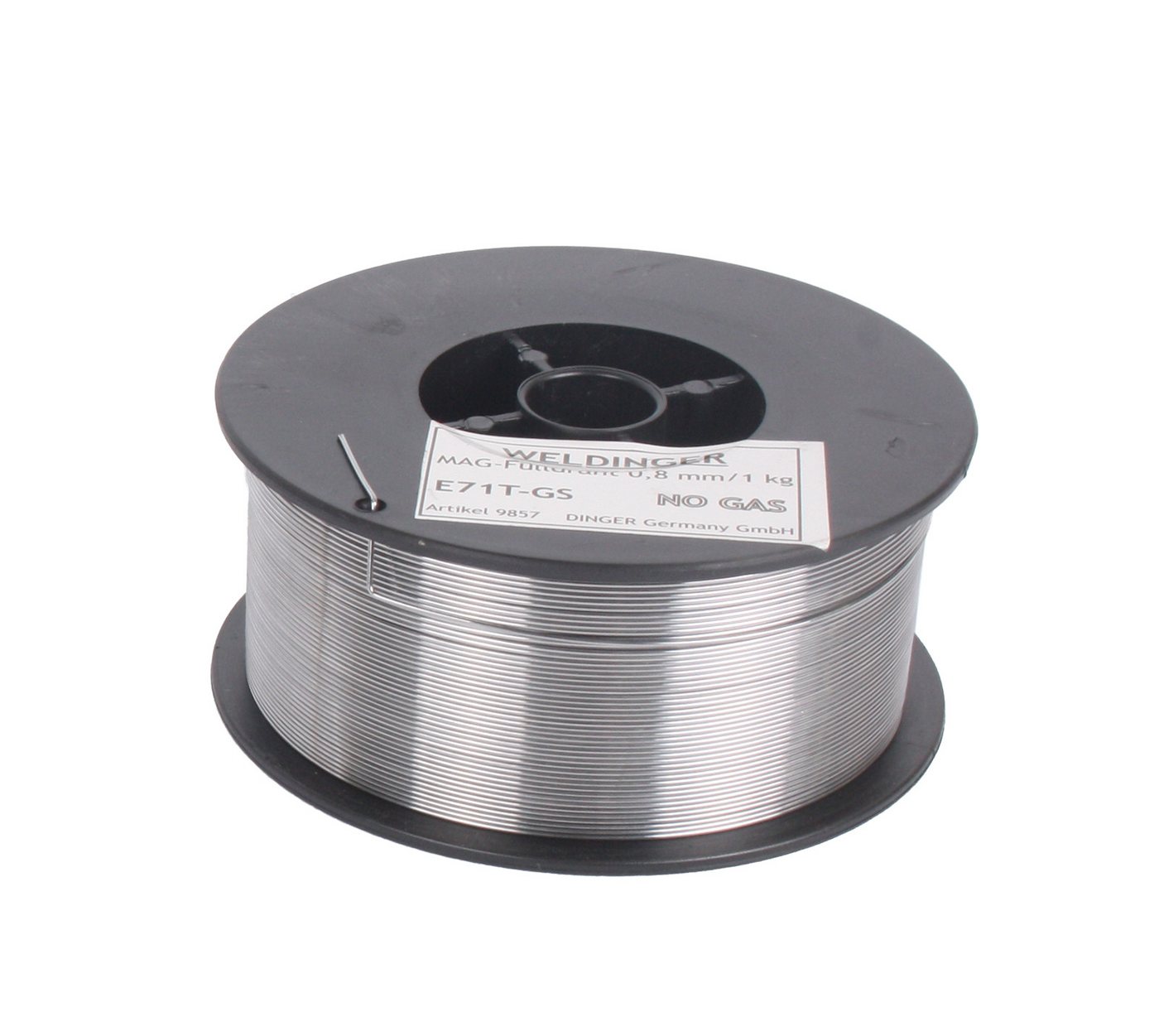 WELDINGER Schweißdraht Fülldraht Stahl 0,8 mm 1 kg D100, (1St), NoGas, Flux, Baustahl schweißen – Bild 2 von 3