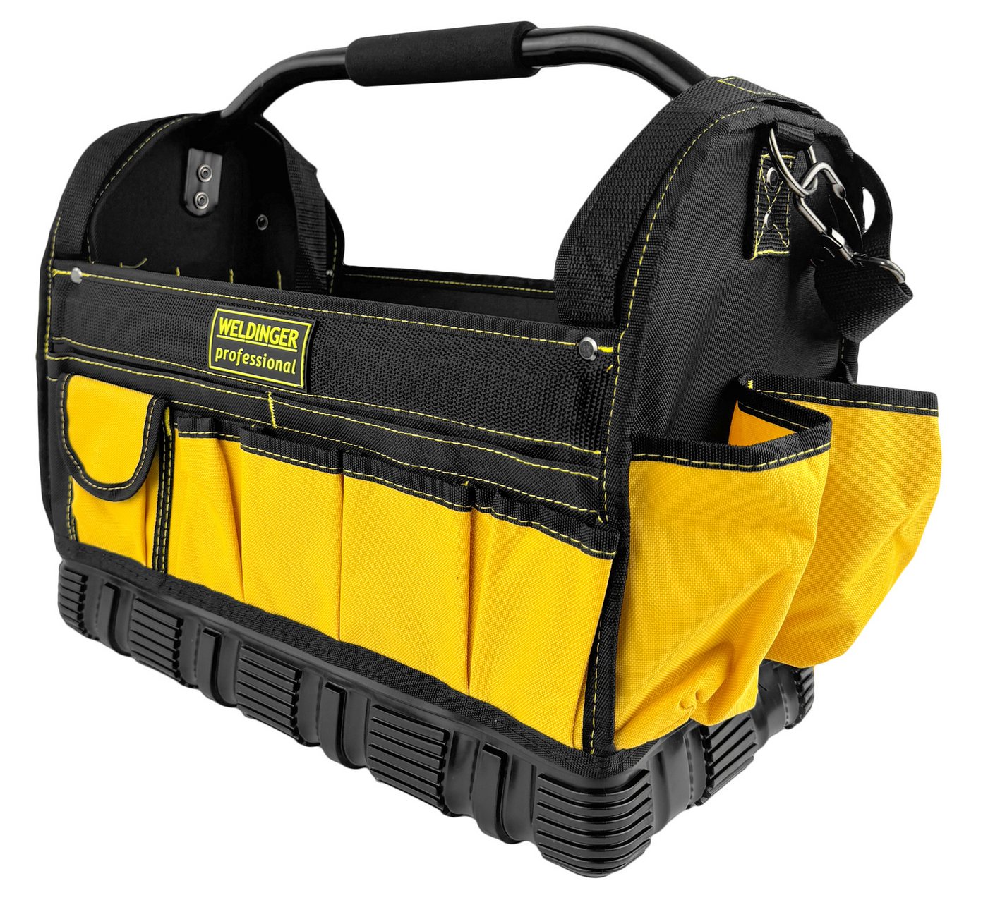 WELDINGER Werkzeugtasche Werkzeugtasche Hard Base Rohrgriff Schultergurt Funktionstaschen, oben liegende Klettlaschen für Langwerkzeuge – Bild 4 von 5