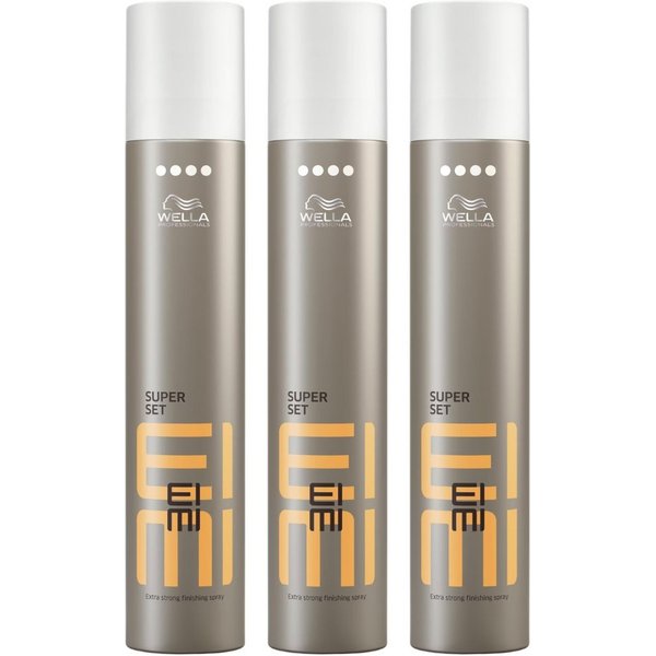 Wella Haarpflege-Spray EIMI Super Set Finishing Haarspray 500 ml Extra starker Halt, Spar-Set, 3er-Pack