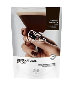 Wella Professionals Supernatural Color 4/08 Espresso Brunette Professionelle Haarfarbe · 120 g · Schwarz