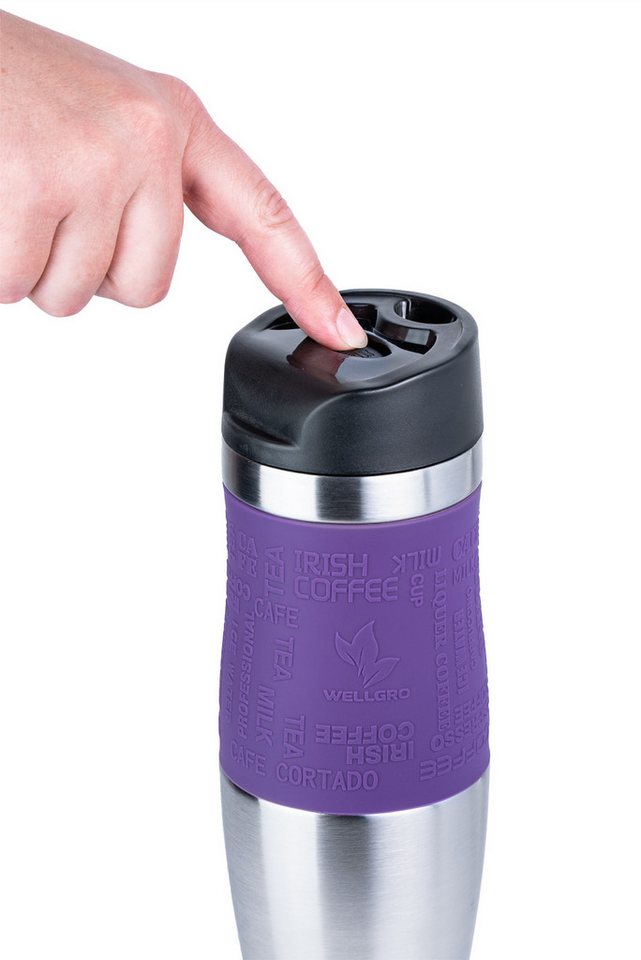 Wellgro Thermobecher Thermobecher 400 ml inkl. 1 Extradeckel – Bild 4 von 5