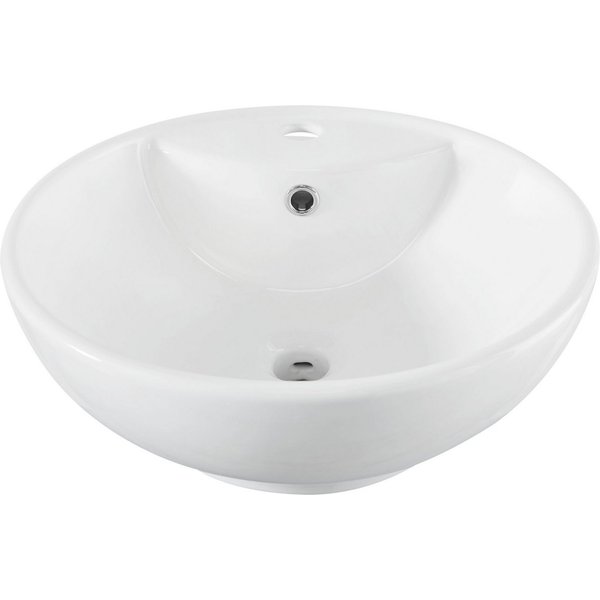 welltime Aufsatzwaschbecken Milano, mit Überlauf, rund, Durchmesser 45 cm