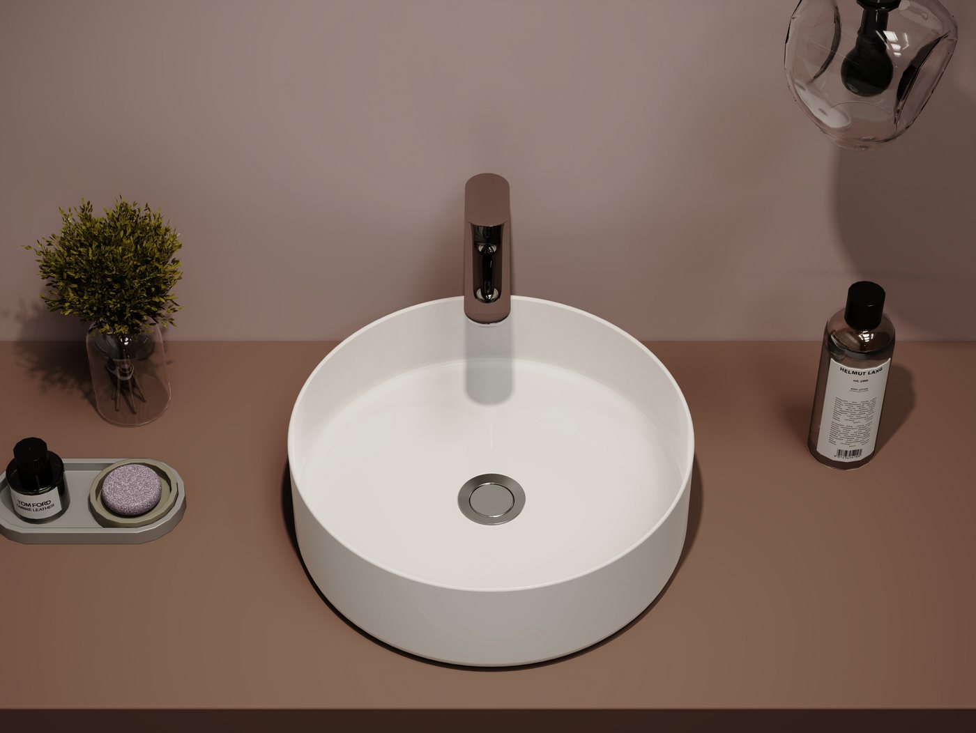 welltime Aufsatzwaschbecken RONDO, NANO Glasur – Bild 5 von 5