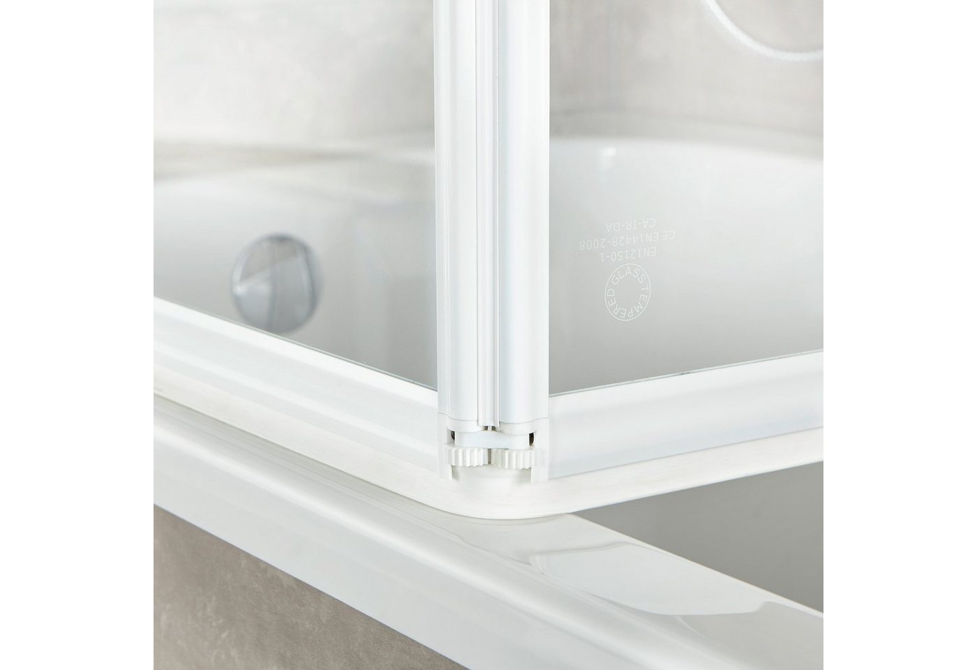 welltime Badewannenaufsatz Nassau, Einscheibensicherheitsglas, (2 tlg), Komplett zusammenfaltbar – Bild 5 von 5