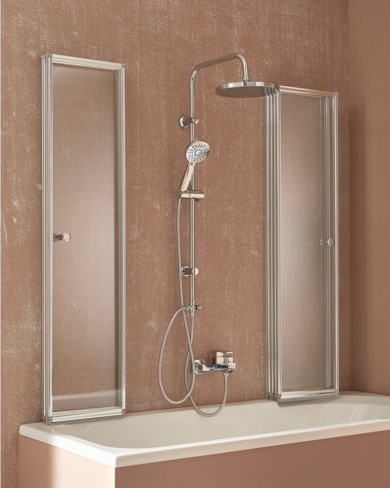 welltime Badewannenaufsatz Summer, Einscheibensicherheitsglas, (6 tlg), Badewannenfaltwand, Glaswand bestehend aus 6 Elementen – Bild 2 von 5