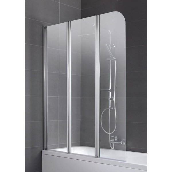 welltime Badewannenaufsatz Summer, Sicherheitsglas, (3 tlg), Duschabtrennung für Badewanne, Spritzschutzwand für Badewanne