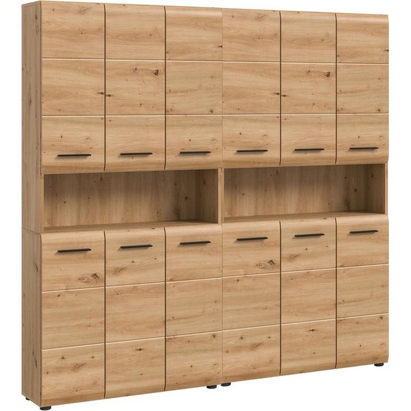 welltime Badezimmer-Set, (Set, 2-St., 2x Mehrzweckschrank), Bad-Kombination, Bad-Möbel, Badezimmer, Kombination, Kombi