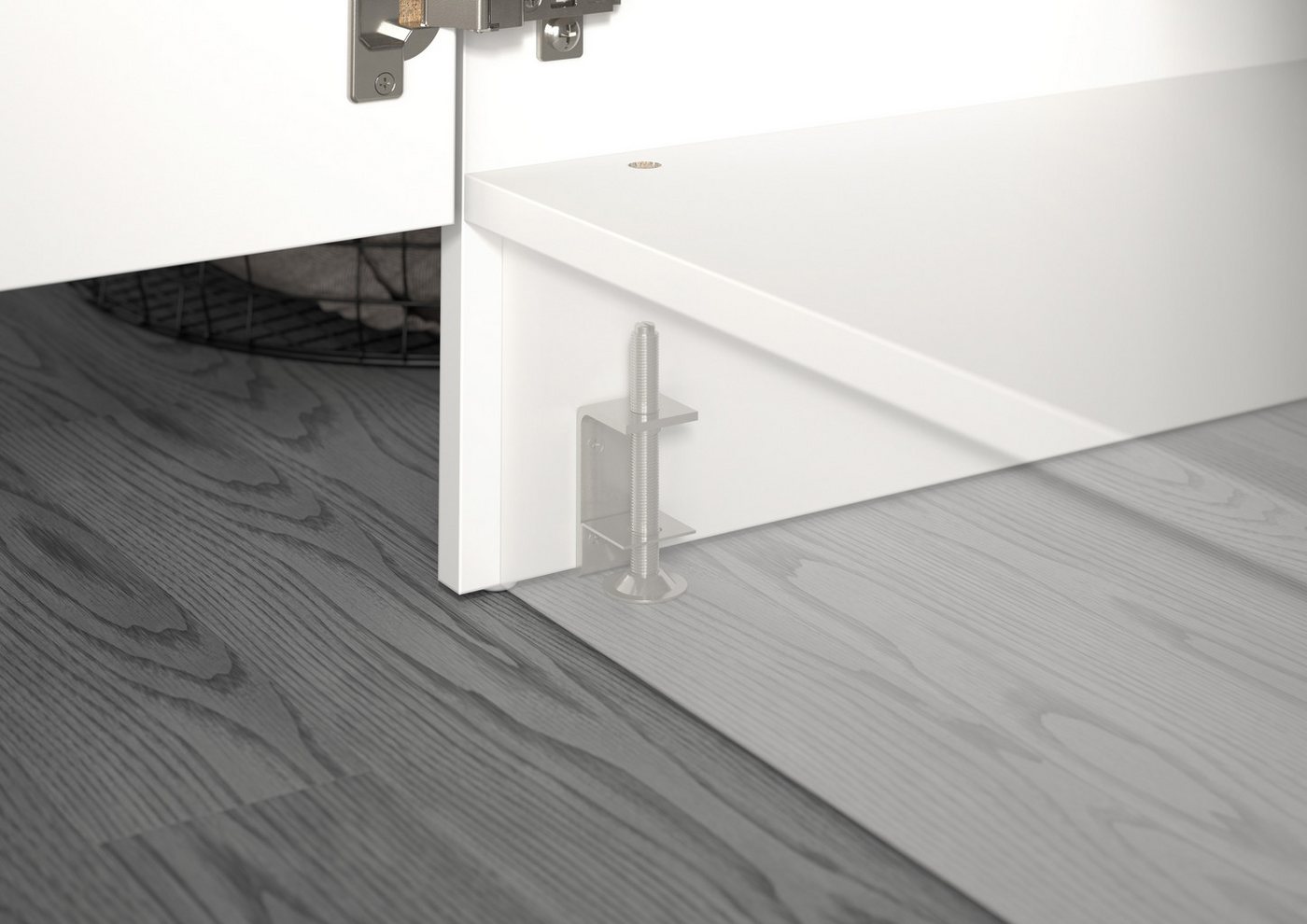 welltime Badmöbel-Set FALAS, 3-teilig, Hauswirtschaftsraum Set, Breite 176 cm, (Set, 3-St., 1x Wäscheschrank, 1x Waschmaschinenumbauschrank, 1x Mehrzweckschrank – Bild 5 von 5