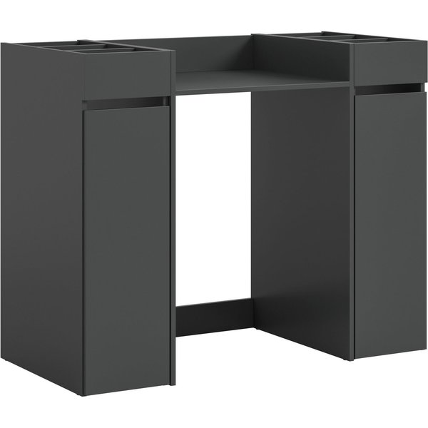 welltime Badmöbel-Set FALAS, 3-teilig, Hauswirtschaftsraum Set, Breite 124 cm, (Set, 3-St., bestehend aus: Waschmaschinenumbauschrank und 2x Standregal), Kombin