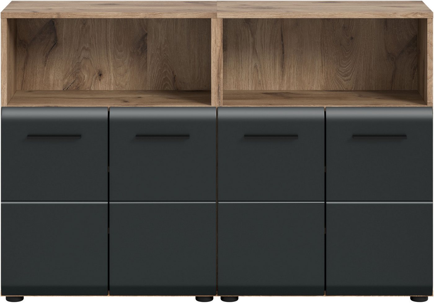 welltime Badmöbel-Set FLORENZ, 2-teilige Badkombination, hochwertige MDF-Front, (Set, 2-St., 2-teiliges Set bestehend aus: 2 Midischrank breit), Bad-Kombination – Bild 3 von 5