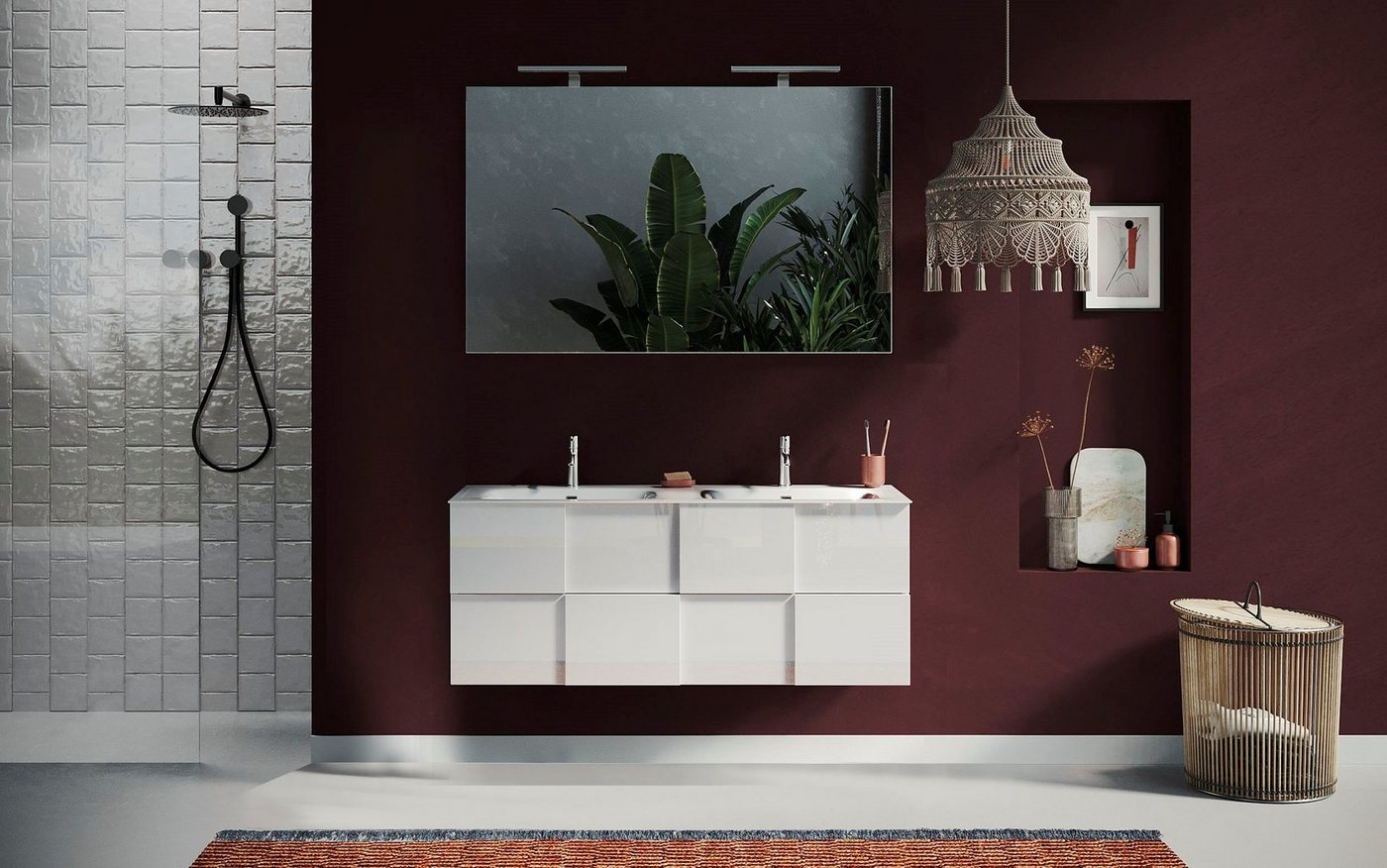 welltime Badspiegel Neutral, Spiegel mit Beleuchtung LED, Breite 120, Höhe 75 cm – Bild 2 von 5