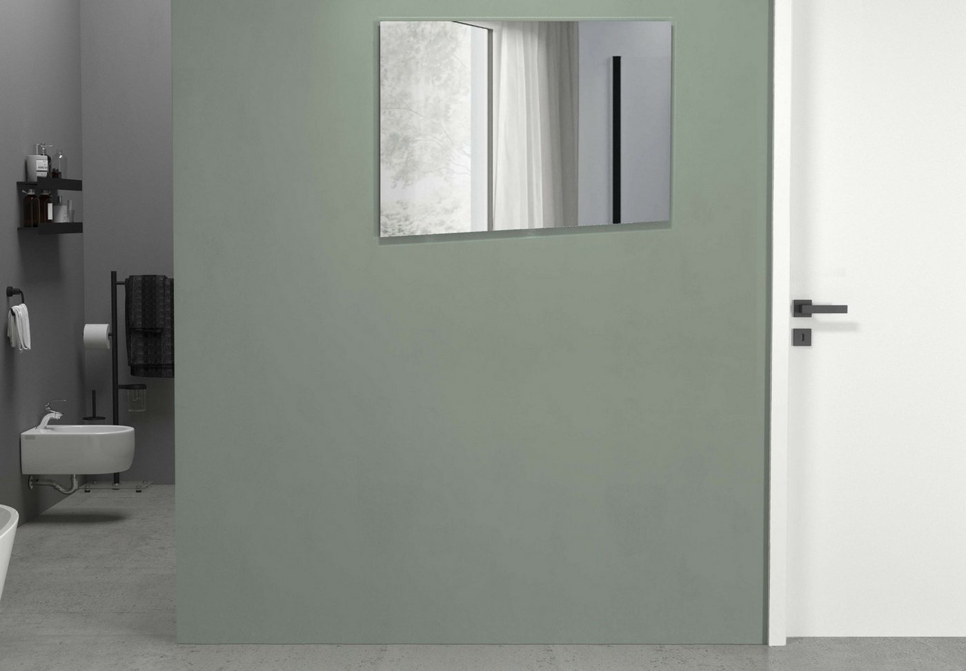welltime Badspiegel Vela, Spiegel in zwei Breiten 55 und 75 cm (1-St), Breite 55 cm-Passend zur Serie Vela – Bild 4 von 5