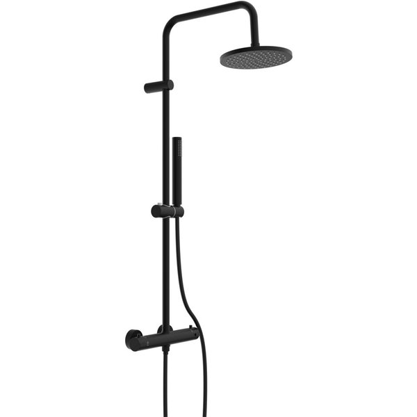 welltime Brausegarnitur Porto, Höhe 101 cm, 1 Strahlart(en), Duschsystem inkl. Thermostat mit Sicherheitssperre bei 38 °C, extra langer Schlauch