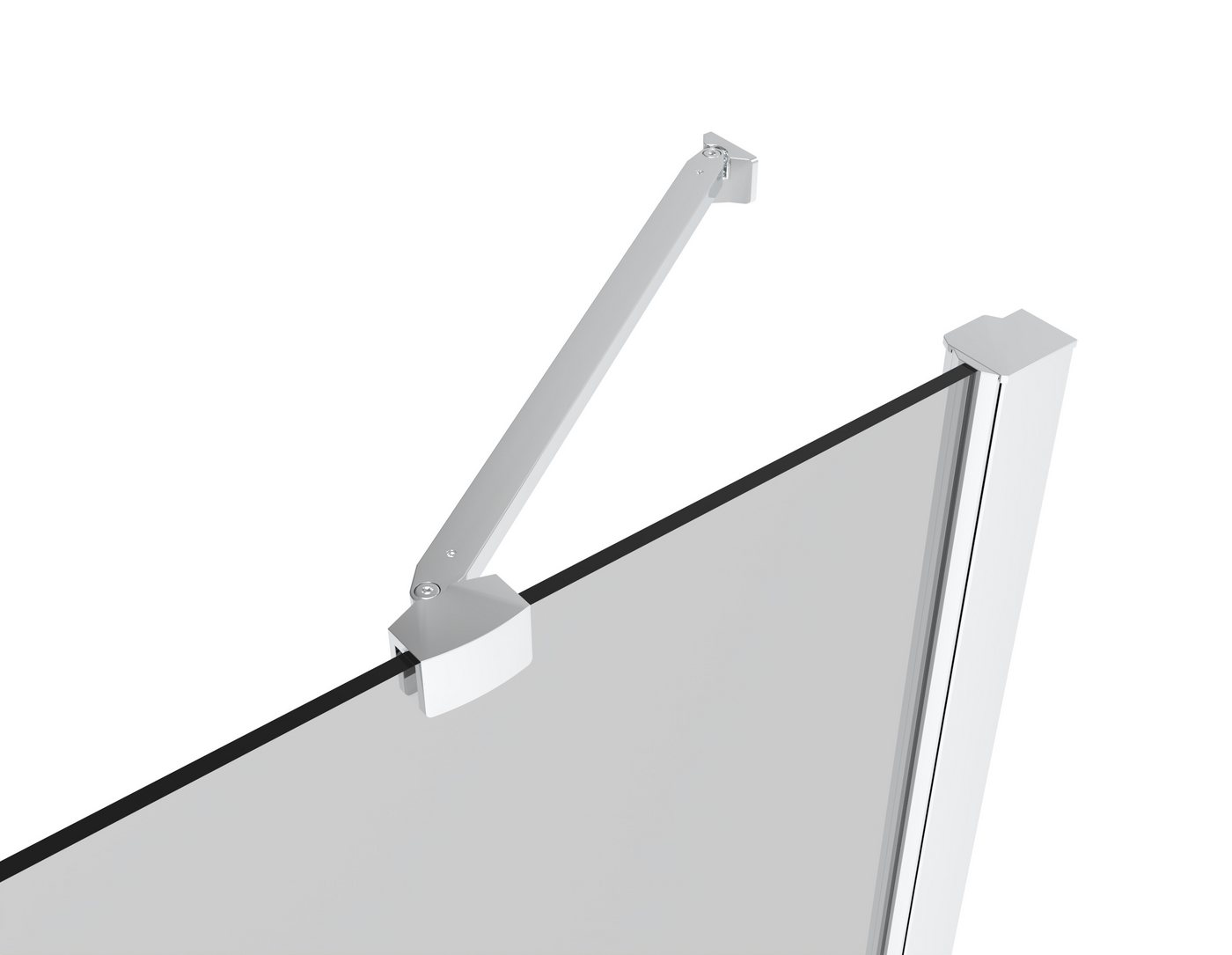 welltime Duschwand Mixwell, Einscheibensicherheitsglas, (1 von 2 Teilen für eine Ecklösung), Baukastensystem – Bild 3 von 3