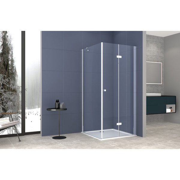 welltime Duschwand Mixwell, Einscheibensicherheitsglas, (1 von 2 Teilen für eine Ecklösung), Baukastensystem