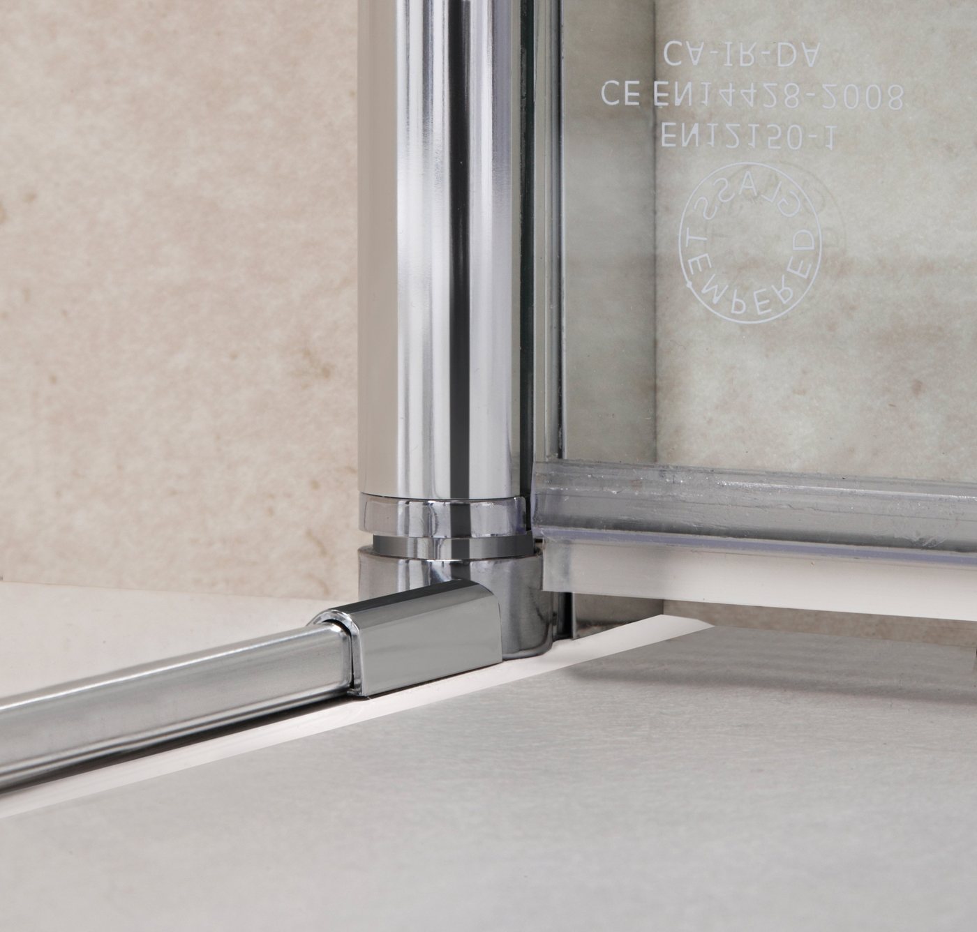 welltime Eckdusche Florenz 2.1, BxT: 90x90 cm, Sicherheitsglas, Hebe-Senk-Mechanismus, barrierefrei einbaubar, mit Drehtüren – Bild 4 von 5