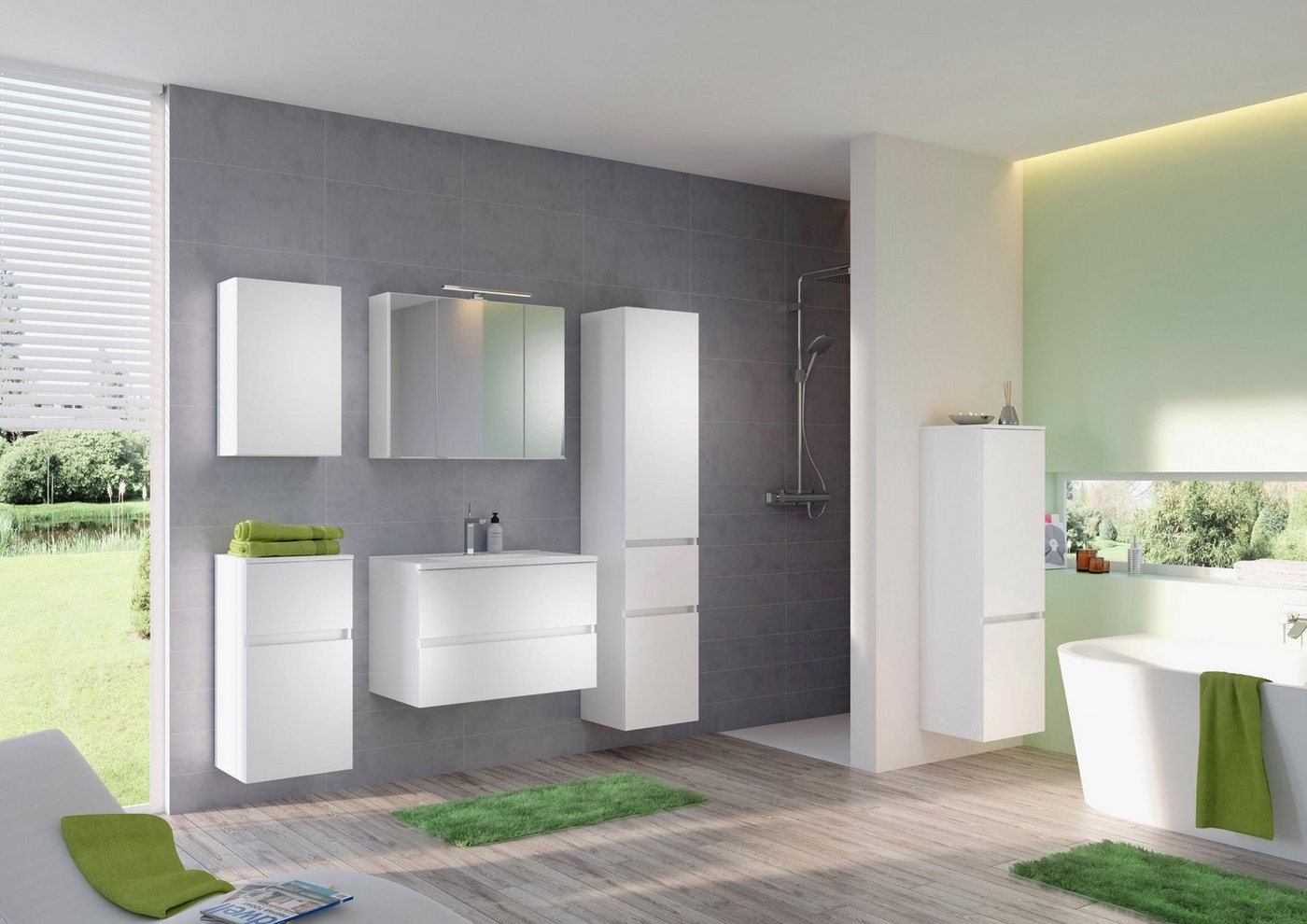 welltime Hängeschrank Baabe Badmöbel Breite 40 cm – Bild 4 von 4